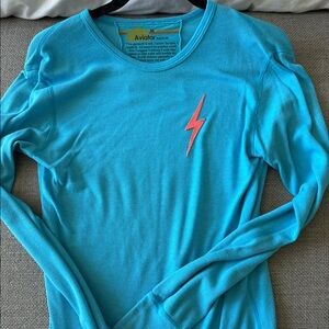 Aviator nation light blue thermal size medium